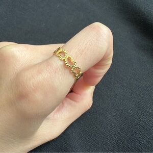 18K yellow gold Heart Ring/ Size 51
